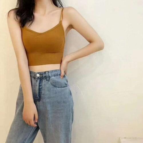 Seamless Short Camisole With Chest Pad Wrapped Chest Ladies Bottoming Tube Top