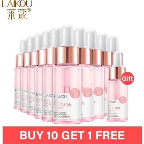 Bye 10 Get 1 LAIKOU Hyaluronic Acid 15ml Essence Facial Serum In Beauty Health Vitamin C Face Serum Cream Anti-Aging Skin Care