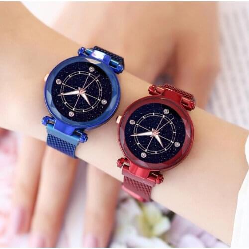 Starry Sky Watch Fashion Women Watches Magnet Watch Stainless Steel Mesh Luxury Ladies Wristwatch Female Clock Relogio Feminino