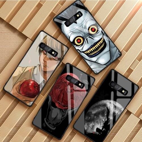 Manga Death Note Ryuk Tempered Glass Phone Case For Samsung Galaxy S8 S9 S10 S20 PLUS J8 J6 J4 2018 NOTE 8 9 10 Cover Shell