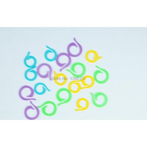 DHL 200bag 20pcs/bag Mini Knitting Holder Needle Clip Craft Crochet Locking Stitch Plastic Markers Mix Colors 2size shoe Sewing