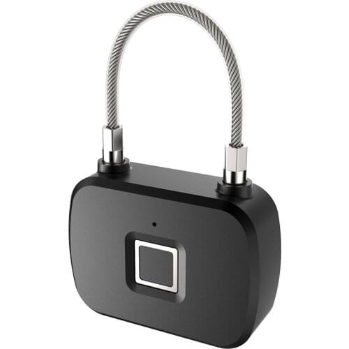 Anytek L13 Fingerprint Lock Door Locker Padlock with Steel Wire Shackle