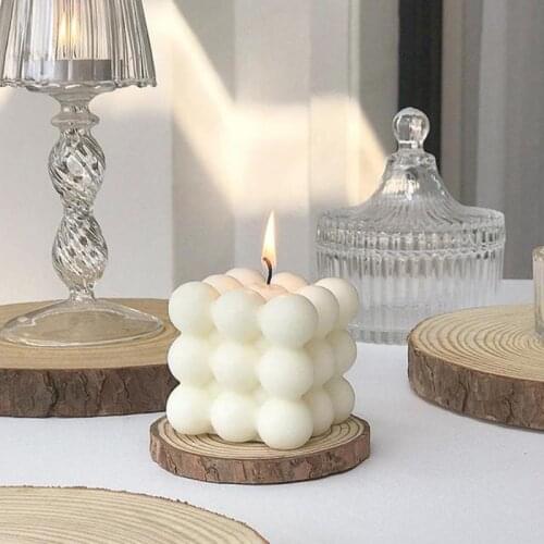 Ins Style Handmade Candle Home Decoration Ornaments Photo Props Bean Milk Rubiks Cube Candle Creativity Holiday Gift Girl