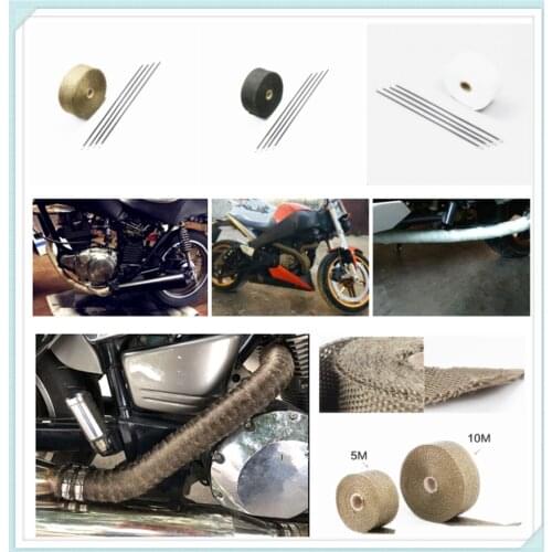 5m and 10m motorcycle exhaust pipe insulation tape Heat-proof winding manifold for SUZUKI DL650 V-STROM DR 650 S SE SV650