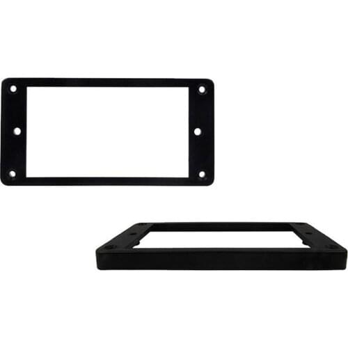 2pcs Guitar Humbucker Pickup Surround Rings Flat Base Frame Cream (3mm-5mm)+(7mm-9mm) Black Ivory Basses Parts Accessories