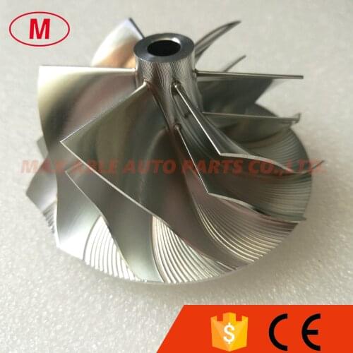 RHF5HB Turbo Aluminum 2618/Milling/Billet compressor wheel 51.00/61.98mm 6+6 blades Forward for Su*ba*ru VF30/VF34 Upgrade