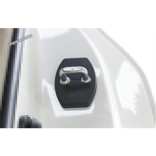 Lapetus Black Car Door Lock Protector Cover Buckle Frame Cover Trim Interior Fit For Toyota Sienna 2014 2014 2016 2017 Plastic