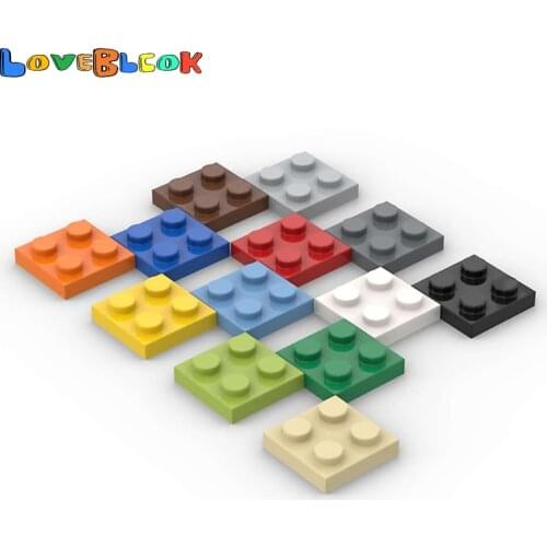 LoveBlock Plate 2x2 Building Blocks Assembles MOC Parts DIY Toys Gift Creative Educational 3022 For Kids 10pcs/Lot