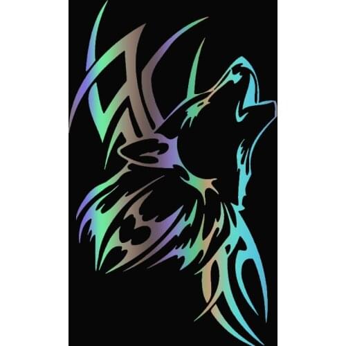 Fashion Roaring Wolf Car Sticker Waterproof Decal for Auto Car Stickers Styling Removable Car Decor Sunscreen Waterproof PVC