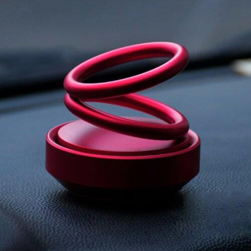 New Creative Double Ring Rotating Perfume Car Air Freshener Filler Solid Car Stick UFO Car Air Fragrance Decor Car Accessories