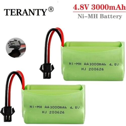 Upgrade 4.8V 3000mah NI-MH Battery For RC Cars Ship Tanks Robot Trucks 4* AA 4.8V rechargeable batteries group for RC toys Guns