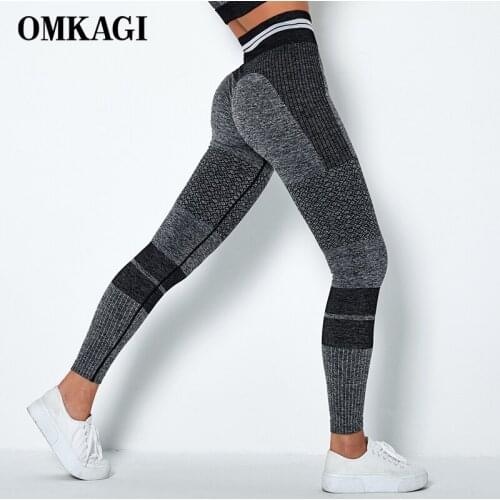OMKAGI 2021 Seamless Leggings Push Up Gym High Waist Legging Women Fitness Running Jeggings Pants Seamless Girl Sport Sexy Pants