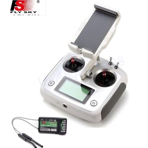 Original Flysky FS-i6S 2.4G 10CH AFHDS Touch Screen Transmitter + FS-iA6B Receiver + Mobile Holder Set Self Center Throttle Mode