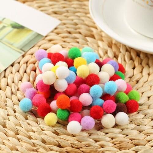 50/20 Pcs Pom Poms Mixed Soft Round Shaped Pompom For Creative Crafts Garment Decorations Kids DIY Handcraft Hobby Supplies