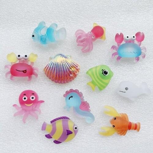 Shell/sea horse water animal shape resin flat back DIY accessories resin scrapbook 20pcs/lot a variety of styles available