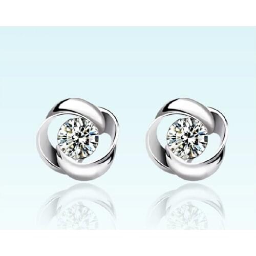S925 Sterling Silver Studs Earrings for Women Diamond High Grade Retro Flower Jewelry Silver Fine Earring Fashion Jewelry Luxury