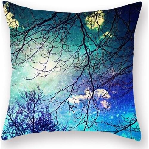 Silk pillowcase Deciduous forest scenery beautiful pillowcase cushion pillow custom pillow cover 4