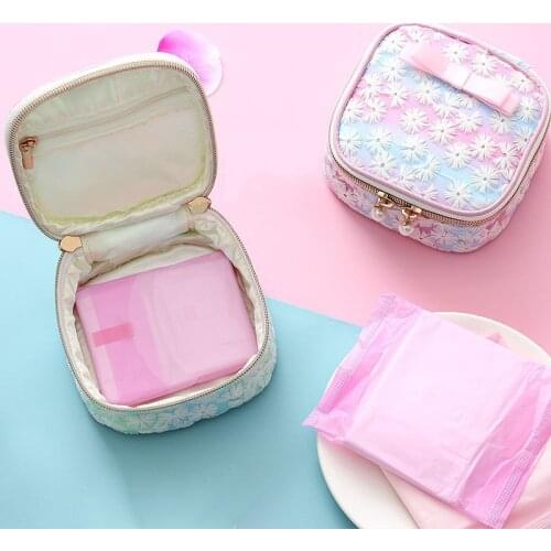 Girl tampon storage bag tampon storage bag female sanitary napkin packaging bag storage bag ladies cosmetic bag