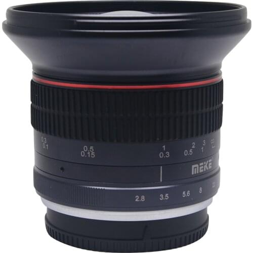 Meike 12mm f/2.8 Ultra Wide Angle Fixed Lens with Removeable Hood for Nikon V1 J1 mount Micro Single Cameras with APS-C