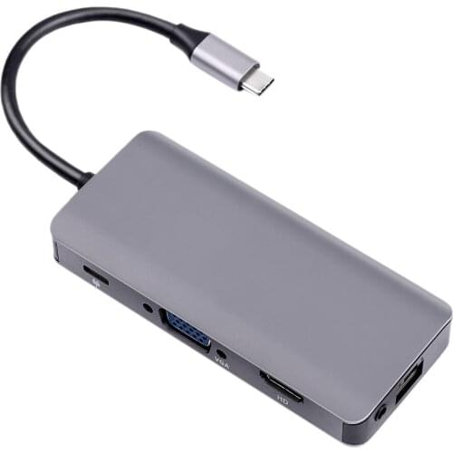 USB HUB C Multiport Adapter Type C Hub 9-In-1 Multiport Adapter with USB C to Vga for Pro/MacPro Type C Hub