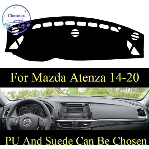 Customize For Mazda 6 Atenza 2014-2020 Dashboard Console Cover PU Leather Suede Protector Sunshield Pad