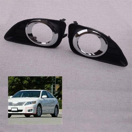 1 Pair Car 52030-33010 52040-33010 Front Bumper Fog Light Lamp Cover Trim Bezel Fit for Toyota Camry XV40 2010 2011 Facelift