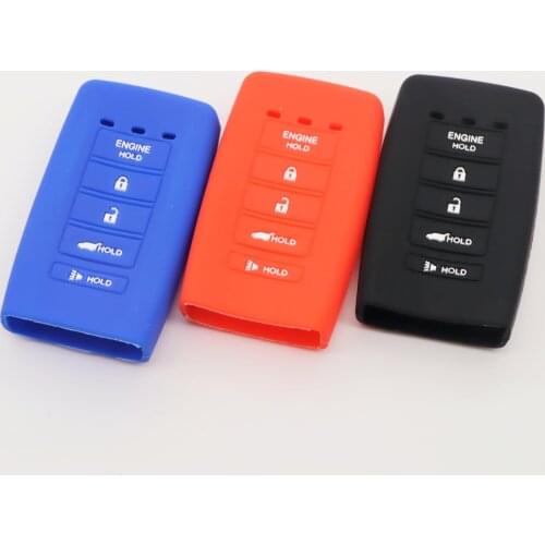 10PCS Silicone Car Key Cover FOB Case For Acura ILX TLX RLX RDX MDX TSX 2015 2016 2017 Remote Key Car-stying With 5 Buttons