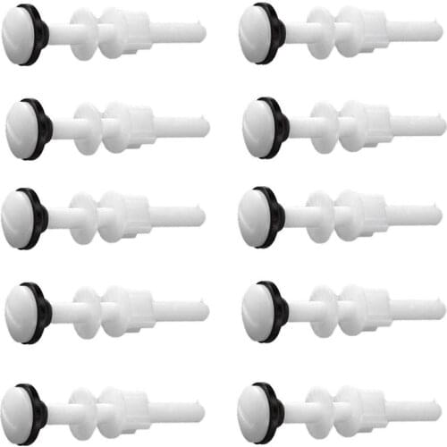 10 Pack Plastic Bolts with Washers Suitable for Fastening and Repairing Your Toilet Tank or Seat Easy to Instal