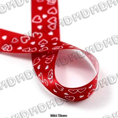 100 Yards 9mm-75mm Size Red Love Valentines Printed Satin Ribbon DIY Handmade Gift Wrapping, Packing Webbing MD151231-38-3196