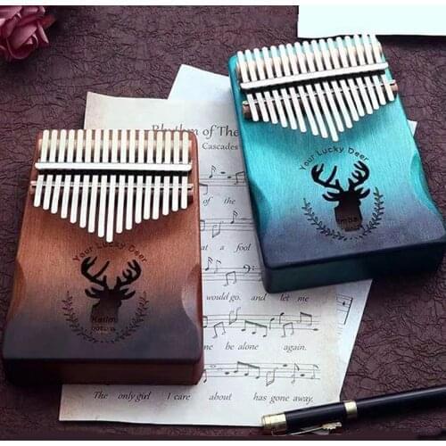 17 Keys Kalimba Thumb Piano High Quality Wood Mbira Body Musical Instruments Kalimba Piano Creative Music Box Calimba Christmas