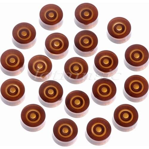 20pcs Guitar Speed Knob Amber Speed Knobs Splift Shat 6mm for Electric Guitar Replacement