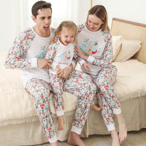 2021 Winter Family Pajamas Set Christmas Family Matching Outfits Homewear Sleepwear Mommy And Me Clothes Family Look Nightwear