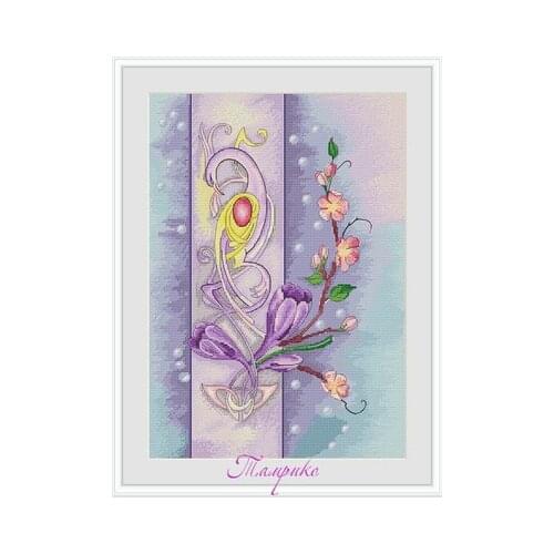 21-celtic season-spring Counted Cross Stitch 11CT 14CT 18CT DIY Cross Stitch Kits Embroidery Needlework Sets