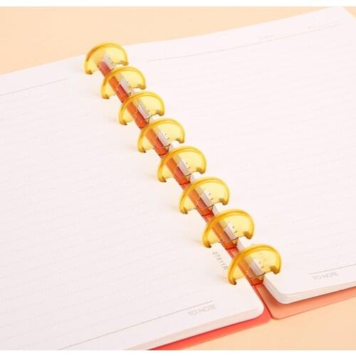 24MM New Mushrooms Hole Loose Leaf Binder Planner Discs Christmas Tree Plastic Binder Ring Notebook Seam Binding Office Supplies