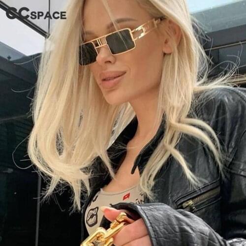 45477 Small Square Sunglasses Men Women Steam Punk Metal Frame Brand Glasses Designer Retro Vintage Shades