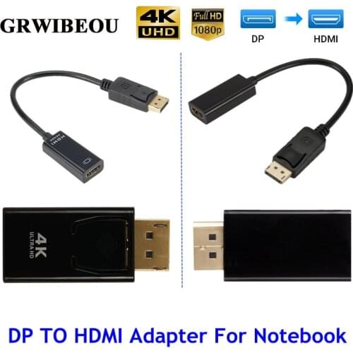 4K DisplayPort to HDMI-compatible Adapter Converter Display Port Male DP to Female HD TV Cable Adapter Video Audio For PC TV