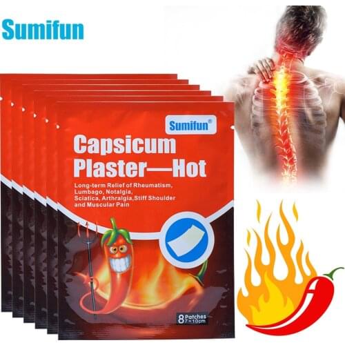 72Pcs Hot Capsicum Plaster Muscle Fatigue Neck Back Orthopedic Sticker Shoulder Joint Pain Relief Paste Patch Knee Body Massager