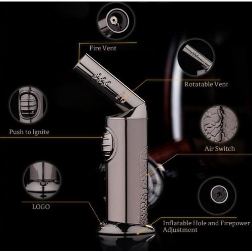 Jobon Smoking Accessories Gas Butane Inflatable Torch Lighter For Light Cigar Cigarette