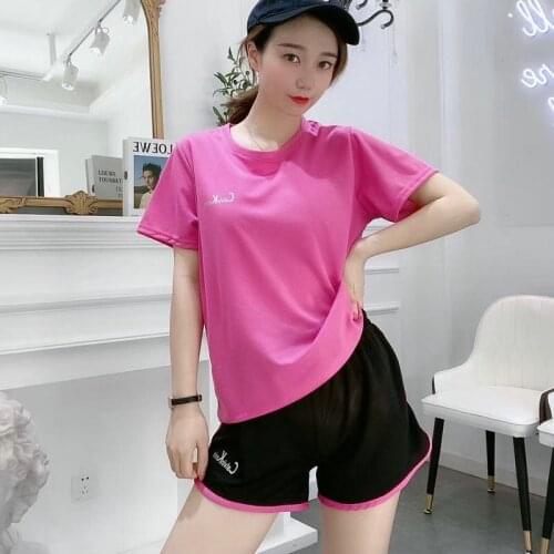 CK goddess fitness running fast drying suit short sleeved shorts