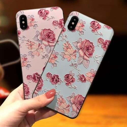 Hot Floral Phone Case for Samsung S10e S8 9 10 20 21 Ultra Plus Note 8 9 10 20 Ultra Plus Capa Flower Soft TPU Back Cover