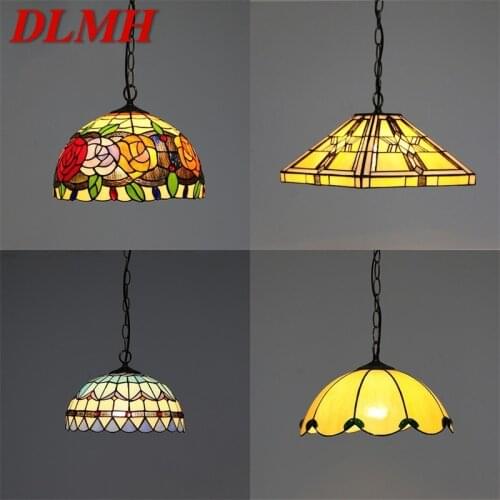 DLMH Tiffany Pendant Light Contemporary LED Creative Lamp Fixtures Decorative For Home