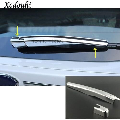 For Ford Kuga Escape 2013 2014 2015 2016 Car Styling ABS Chrome Rear Back Glass Wiper Nozzle Cover Frame Trim Tail Window 2pcs