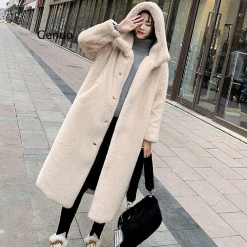 Genuo Large Fur Coats