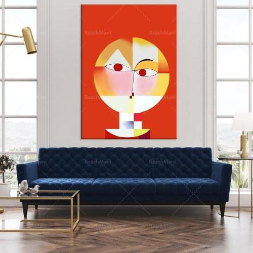 Impression de visage abstrait Senecio-Paul Klee