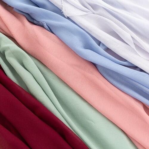 Crepe Fabric Polyester For Ladies Turban Lightweight Thin Sewing Material W300398