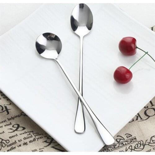 Stainless Steel Long Handle Coffee Drink Spoon Ice Cream Dessert Tea Stirring Spoon For Picnic Kitchen Accessories Dropshipping