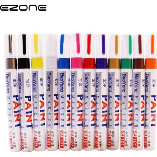 EZONE 12pcs/colors Highlighter Fluorescent Pen Liquid Paint Marker Pen For LED Writing Board For Painting Graffiti Office Supply