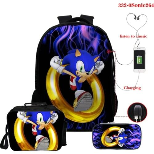 2021 Fashion 3D Cartoon 3pcs/set School Bags for Teenager Boys Girls Bagpack Women Men Mochila Backpacks Harajuku Funny Backpack