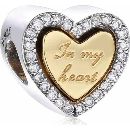 Original Can Be Worn Separately Shine In My Heart Beads Fit 925 Sterling Silver Bead Charm Europe Bracelet Bangle Diy Jewelry