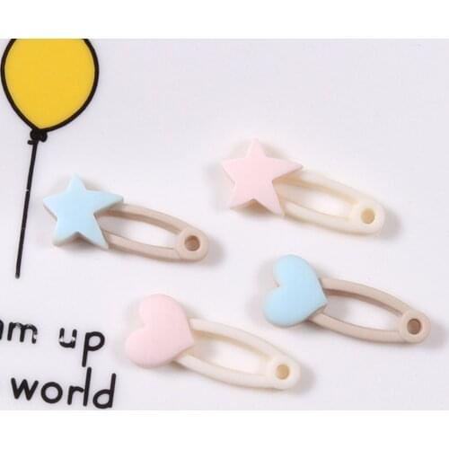 Fake Headdress Charms 6pcs 10-23mm Women Jewelry Diy Finding Star Heart Pin Charm Handmade Jewel Accessory